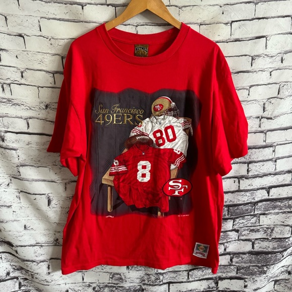 Nutmeg Mills Other - Vintage San Francisco 49ers Embroidered Tee By Nutmeg Mills SZ XL NFL Rice Young